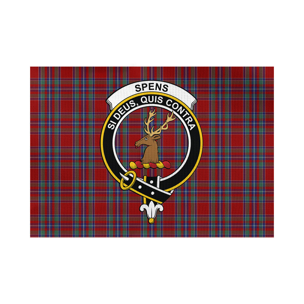 Spens Tartan Flag with Family Crest - Tartan Vibes Clothing