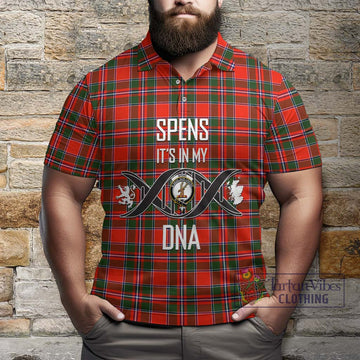 Spens Modern Tartan Polo Shirt with Family Crest DNA In Me Style