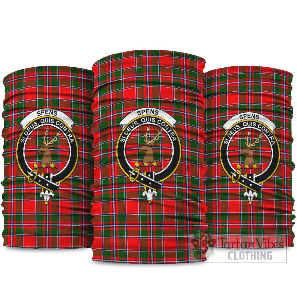 Spens Modern Tartan Neck Gaiters, Tartan Bandanas, Tartan Head Band with Family Crest