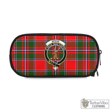 Spens Modern Tartan Pen and Pencil Case with Family Crest