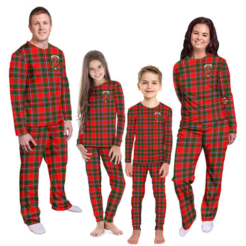 Spens Modern Tartan Pajamas Family Set with Family Crest