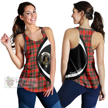 Spens Modern Tartan Women's Racerback Tanks with Family Crest Circle Style