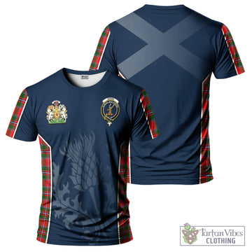 Spens Modern Tartan T-Shirt with Family Crest and Scottish Thistle Vibes Sport Style