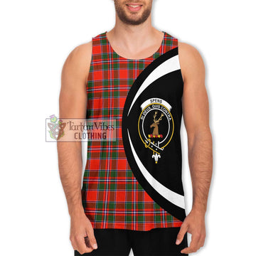 Spens Modern Tartan Men's Tank Top with Family Crest Circle Style