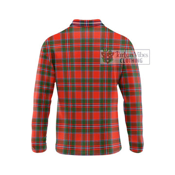 Spens Modern Tartan Long Sleeve Polo Shirt with Family Crest DNA In Me Style