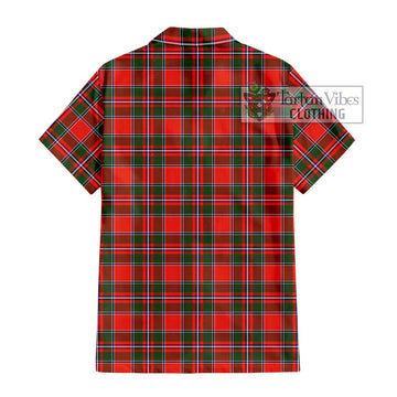 Spens Modern Tartan Short Sleeve Button Shirt with Family Crest DNA In Me Style