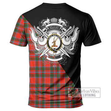 Spens Modern Tartan T-Shirt with Family Crest and Military Logo Style