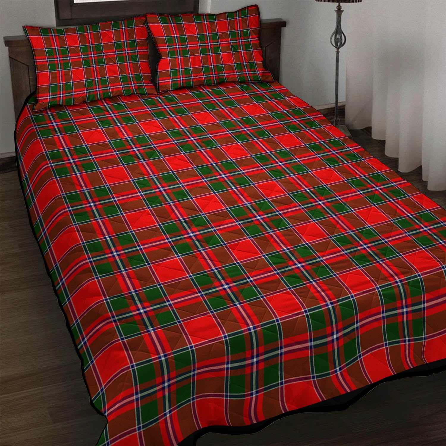 Spens Modern Tartan Quilt Bed Set - Tartanvibesclothing Shop