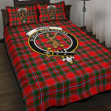 Spens Modern Tartan Quilt Bed Set with Family Crest