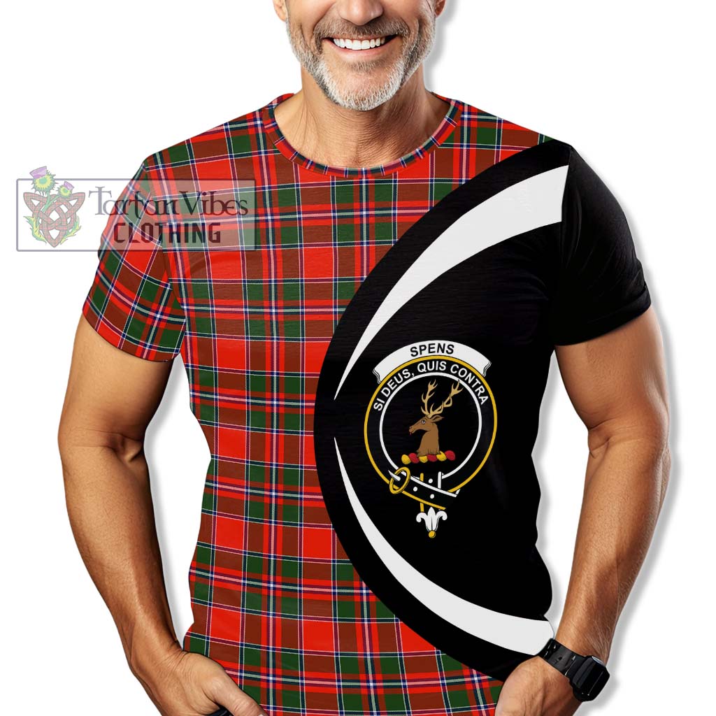 Tartan Vibes Clothing Spens Modern Tartan T-Shirt with Family Crest Circle Style