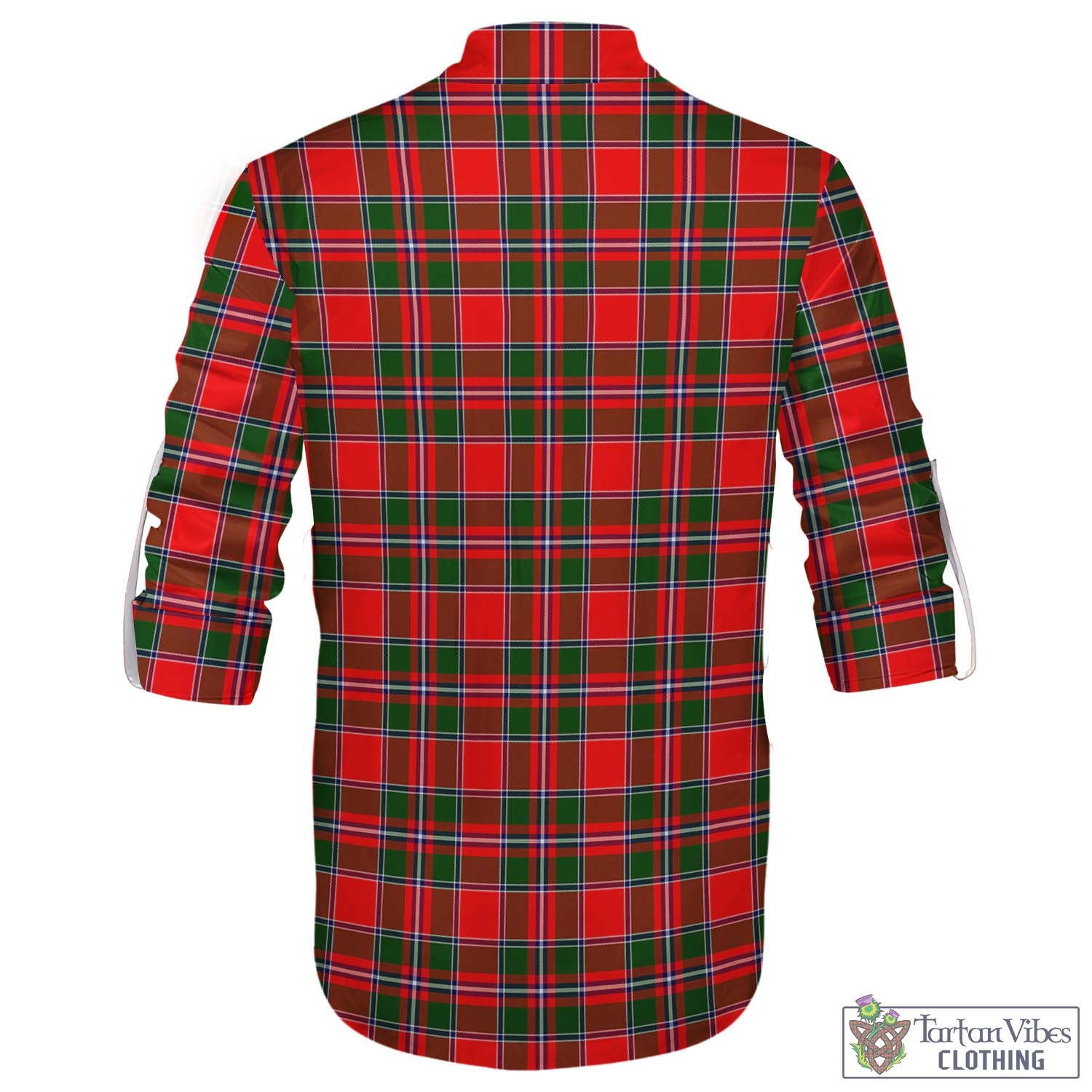 Tartan Vibes Clothing Spens Modern Tartan Men's Scottish Traditional Jacobite Ghillie Kilt Shirt with Family Crest