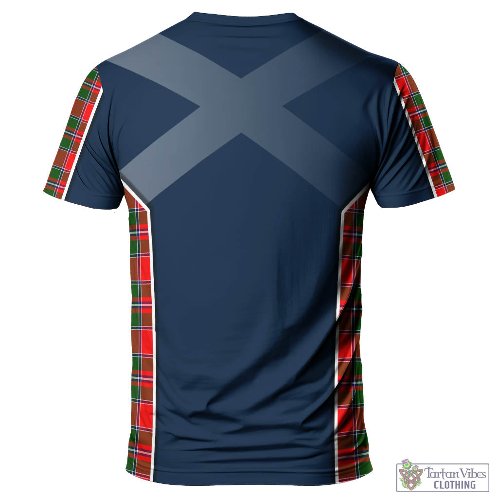 Tartan Vibes Clothing Spens Modern Tartan T-Shirt with Family Crest and Scottish Thistle Vibes Sport Style