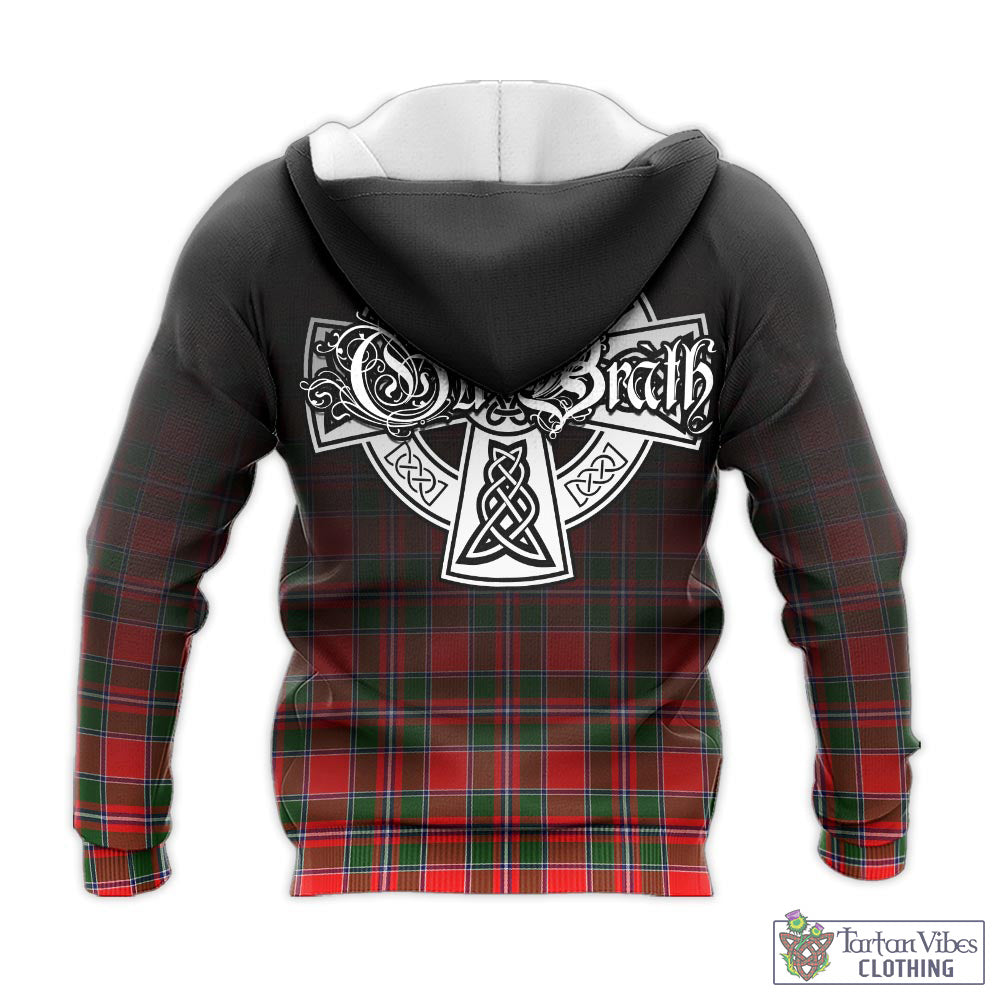 Tartan Vibes Clothing Spens Modern Tartan Knitted Hoodie Featuring Alba Gu Brath Family Crest Celtic Inspired