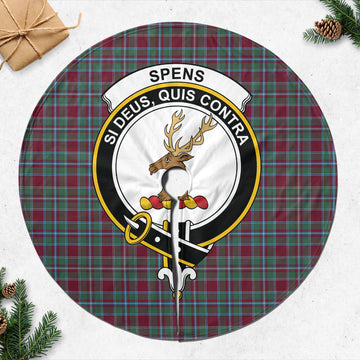 Spence (Spens) Tartan Christmas Tree Skirt with Family Crest 47*47 inch - Tartan Vibes Clothing