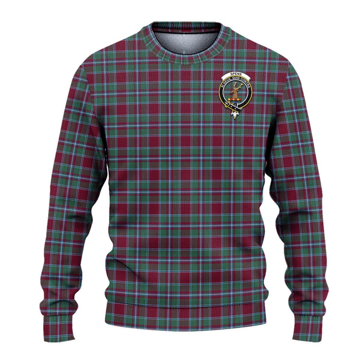 Spence (Spens) Tartan Ugly Sweater with Family Crest - Tartan Vibes Clothing