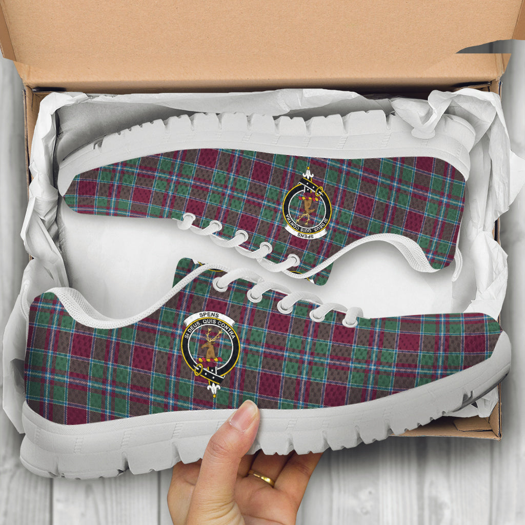 Spence (Spens) Tartan Sneakers with Family Crest - Tartan Vibes Clothing