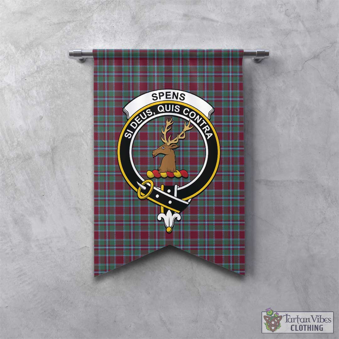 Spence (Spens) Tartan Gonfalon, Tartan Banner with Family Crest - Tartan Vibes Clothing