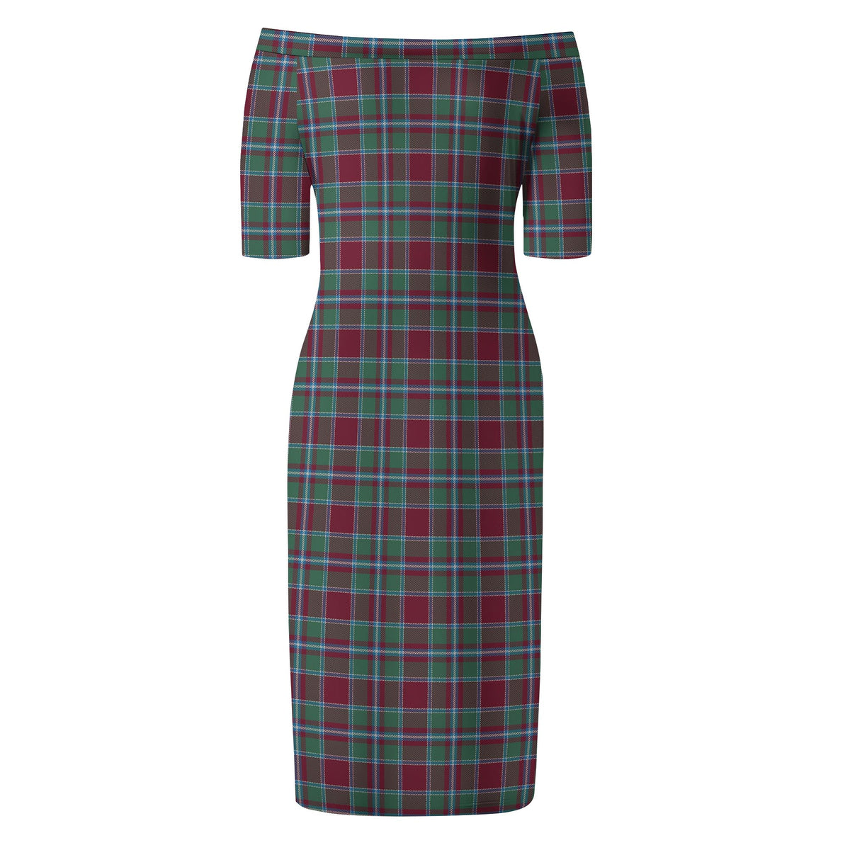 Spence (Spens) Tartan Off Shoulder Lady Dress - Tartan Vibes Clothing