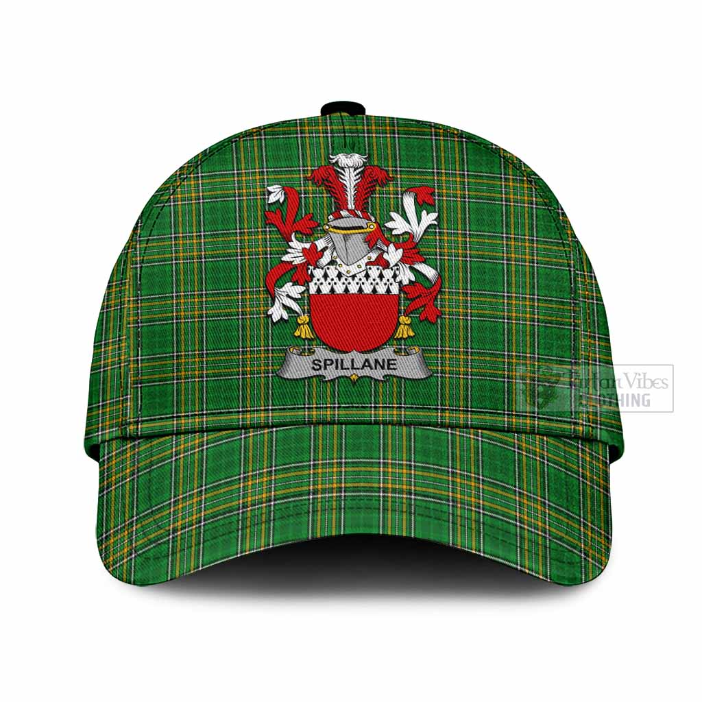 Tartan Vibes Clothing Spillane Irish Clan Tartan Classic Cap with Coat of Arms