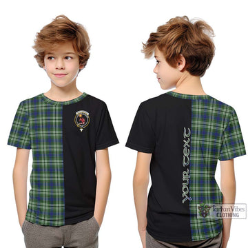 Spottiswood Tartan Kid T-Shirt with Family Crest and Half Of Me Style