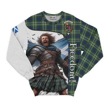 Spottiswood Crest Tartan Sweatshirt Inspired by the Freedom of Scottish Warrior