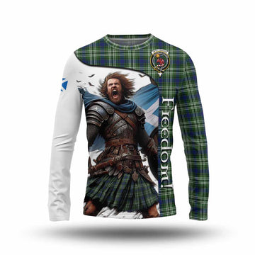 Spottiswood Crest Tartan Long Sleeve T-Shirt Inspired by the Freedom of Scottish Warrior