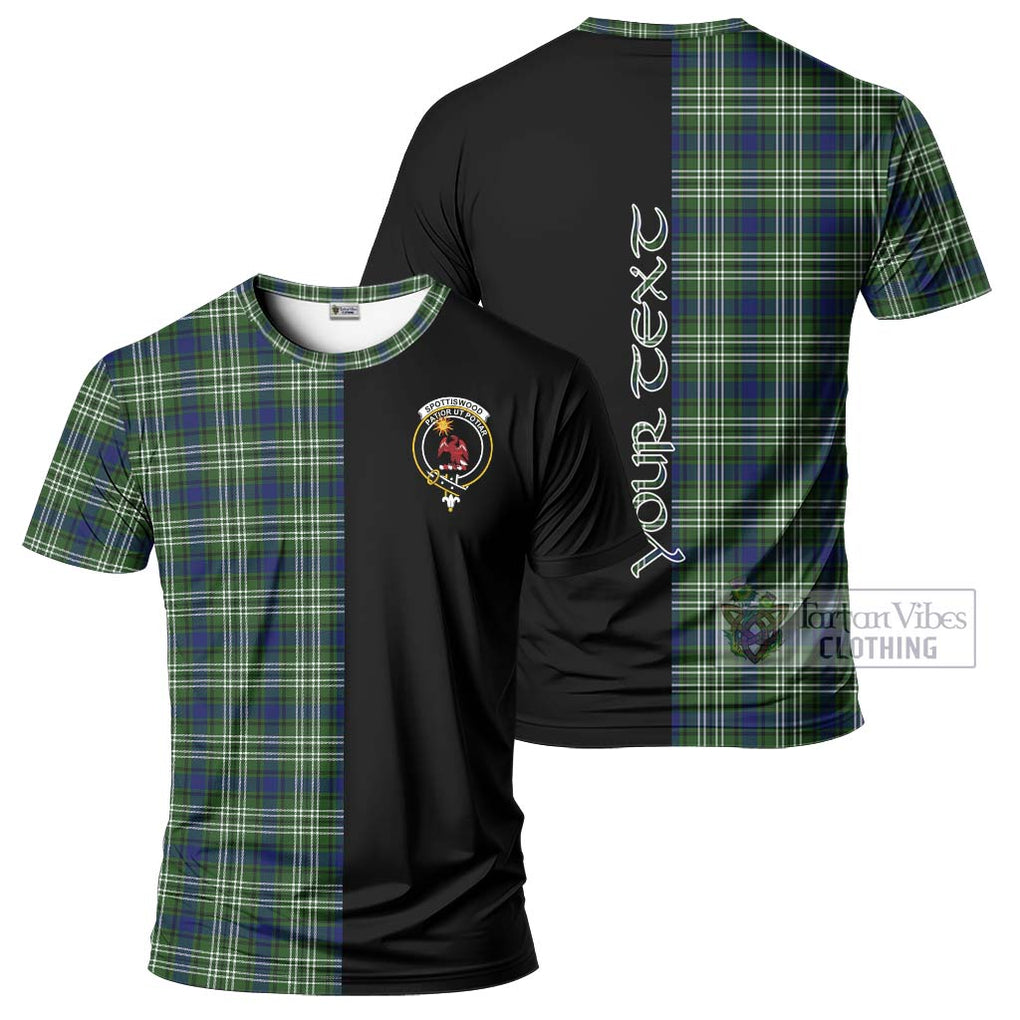 Spottiswood Tartan T-Shirt with Family Crest and Half Of Me Style Kid's Shirt - Tartanvibesclothing Shop