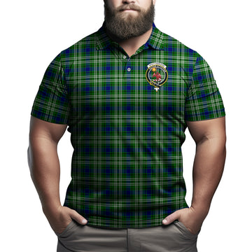 Spottiswood Tartan Men's Polo Shirt with Family Crest