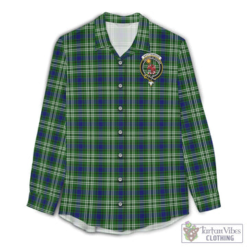 Spottiswood Tartan Women's Casual Shirt with Family Crest