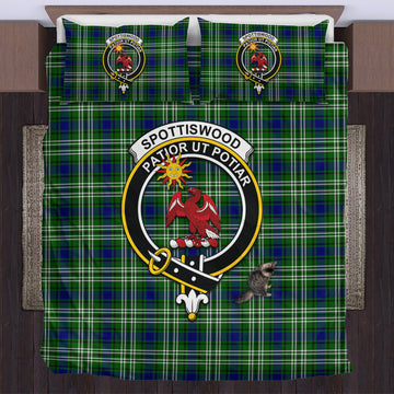 Spottiswood Tartan Bedding Set with Family Crest