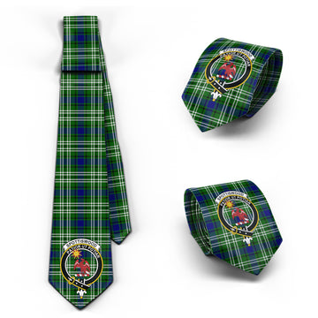 Spottiswood Tartan Classic Necktie with Family Crest