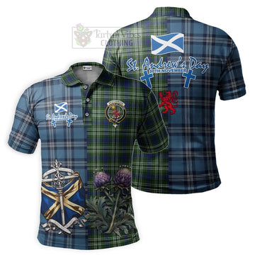 Spottiswood Tartan Polo Shirt Happy St. Andrew's Day Half Tartan Style