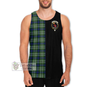 Spottiswood Tartan Men's Tank Top with Family Crest and Half Of Me Style