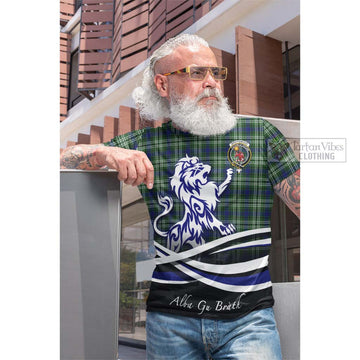 Spottiswood Tartan Cotton T-shirt with Alba Gu Brath Regal Lion Emblem