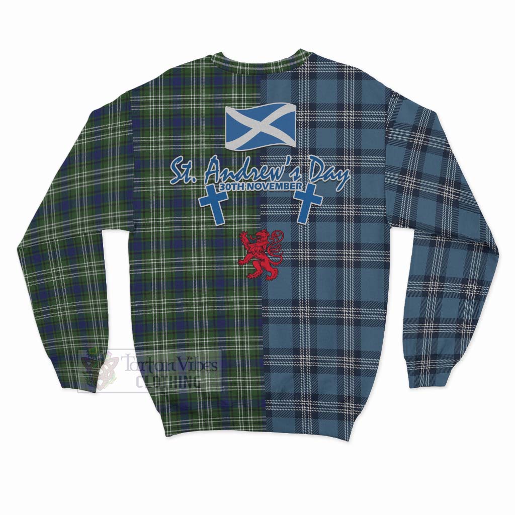 Tartan Vibes Clothing Spottiswood Tartan Sweatshirt Happy St. Andrew's Day Half Tartan Style