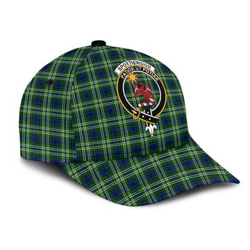 Spottiswood Tartan Classic Cap with Family Crest