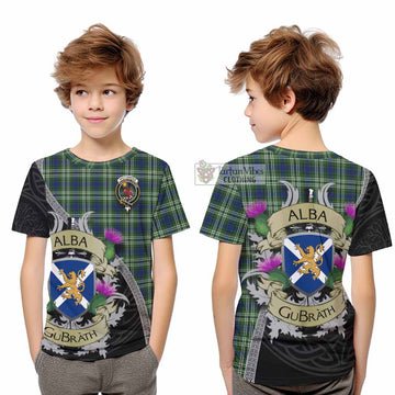 Spottiswood Tartan Family Crest Kid T-Shirt Lion Rampant Royal Thistle Shield Celtic Inspired - Tartan Vibes Clothing
