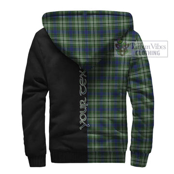 Spottiswood Tartan Sherpa Hoodie with Family Crest and Half Of Me Style