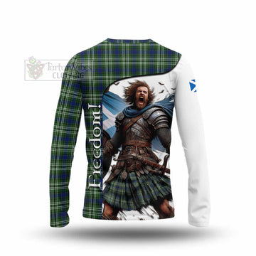 Spottiswood Crest Tartan Long Sleeve T-Shirt Inspired by the Freedom of Scottish Warrior