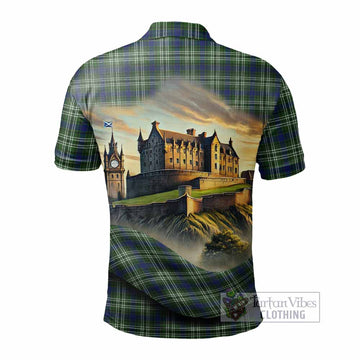 Spottiswood Tartan Family Crest Polo Shirt with Scottish Ancient Castle Style - Tartan Vibes Clothing