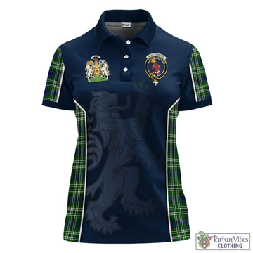 Spottiswood Tartan Women's Polo Shirt with Family Crest and Lion Rampant Vibes Sport Style