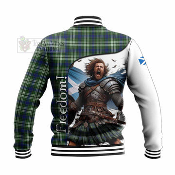 Spottiswood Crest Tartan Baseball Jacket Inspired by the Freedom of Scottish Warrior