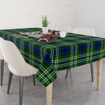 Spottiswood Tartan Tablecloth with Clan Crest and the Golden Sword of Courageous Legacy