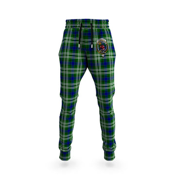 Spottiswood Tartan Joggers Pants with Family Crest