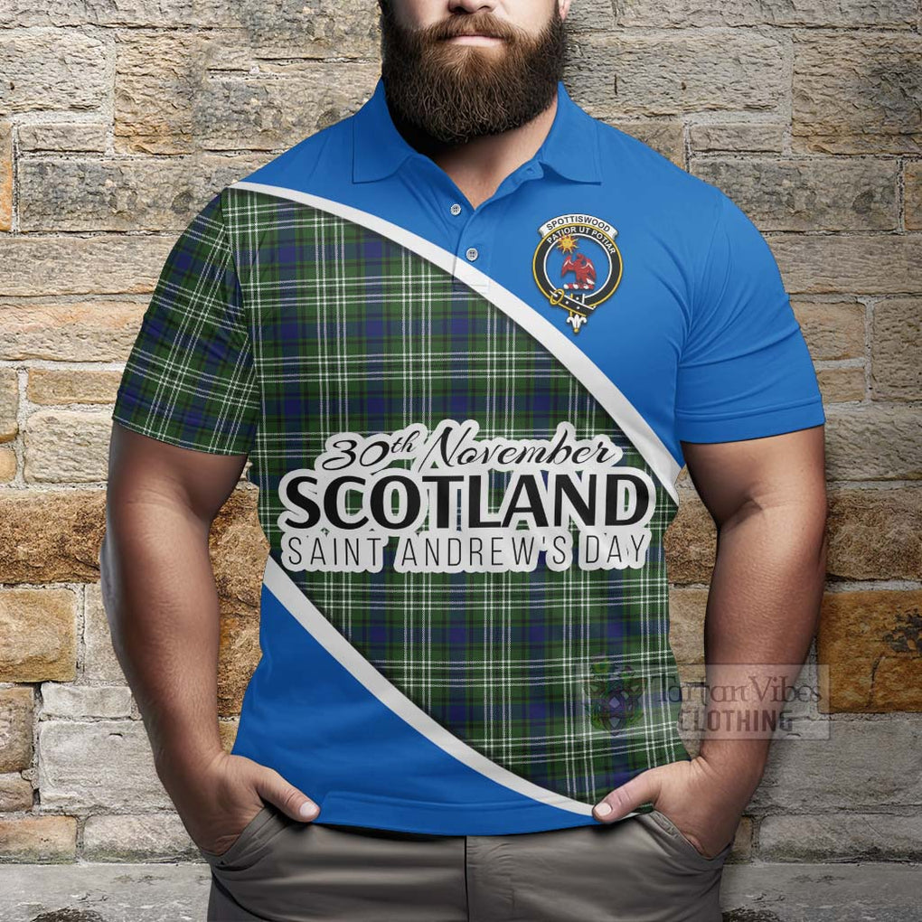 Tartan Vibes Clothing Spottiswood Family Crest Tartan Polo Shirt Celebrate Saint Andrew's Day in Style