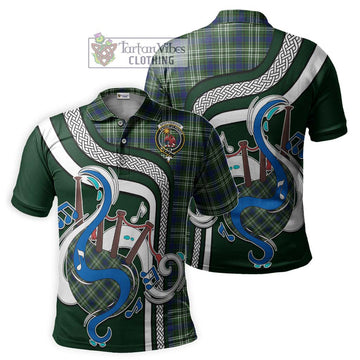 Spottiswood Tartan Polo Shirt with Epic Bagpipe Style