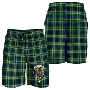 Spottiswood Tartan Mens Shorts with Family Crest