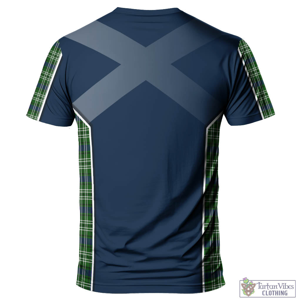 Tartan Vibes Clothing Spottiswood Tartan T-Shirt with Family Crest and Scottish Thistle Vibes Sport Style