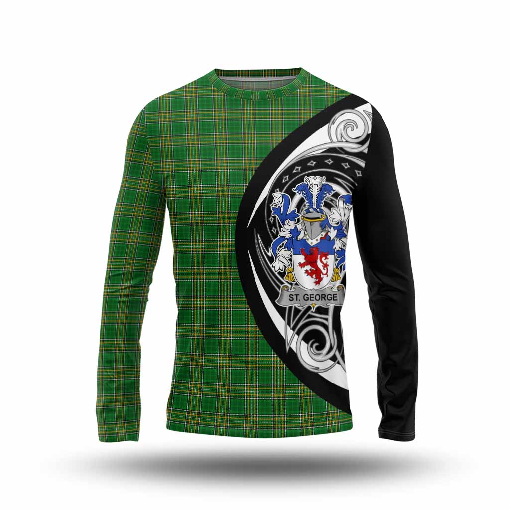 St. George Irish Clan Long Sleeve T-Shirt Celtic Circle Style Unisex - Tartan Vibes Clothing
