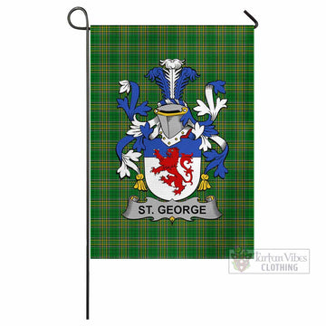 St. George Irish Clan Tartan Flag with Coat of Arms